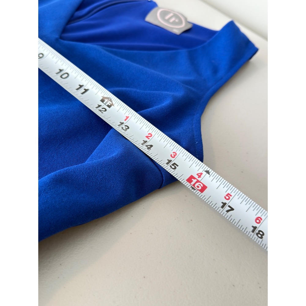 LUSH Romper Royal Blue Peplum Sleeveless V-Neck Women Size M - Picture 5 of 9